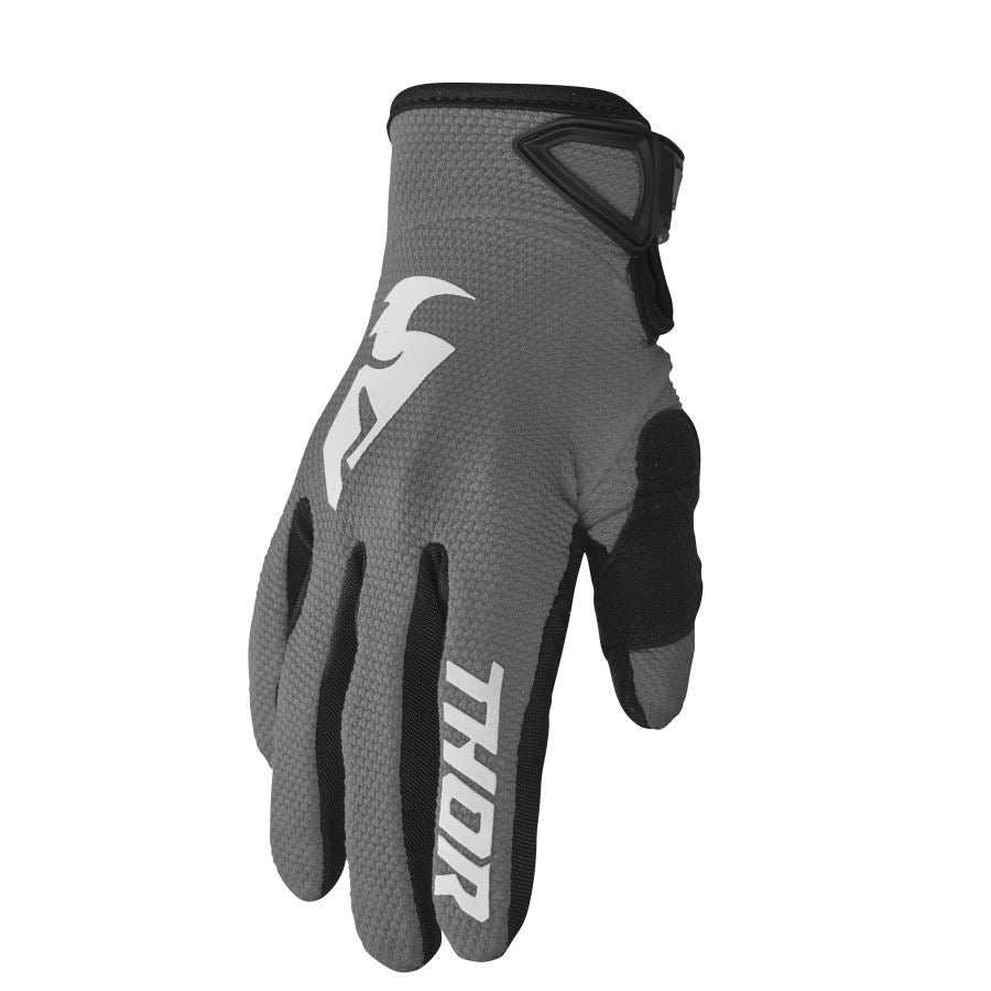 Thor Youth Sector Grey White Motocross Gloves CLEARANCE